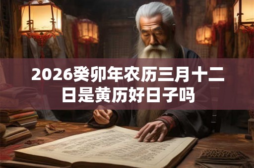 2026癸卯年农历三月十二日是黄历好日子吗