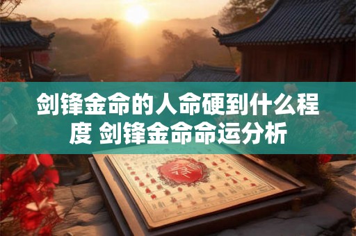 剑锋金命的人命硬到什么程度 剑锋金命命运分析