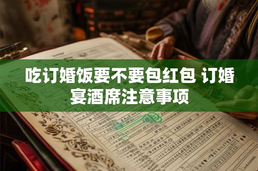 吃订婚饭要不要包红包 订婚宴酒席注意事项