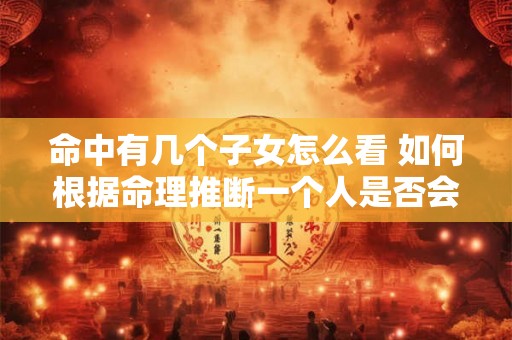命中有几个子女怎么看 如何根据命理推断一个人是否会有子女以及子女数量