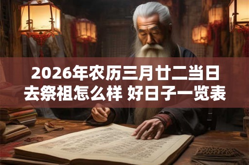 2026年农历三月廿二当日去祭祖怎么样 好日子一览表