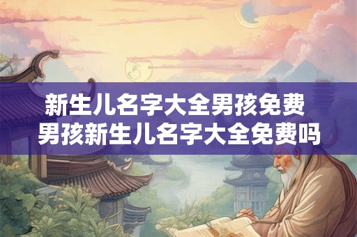 新生儿名字大全男孩免费 男孩新生儿名字大全免费吗