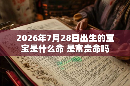 2026年7月28日出生的宝宝是什么命 是富贵命吗