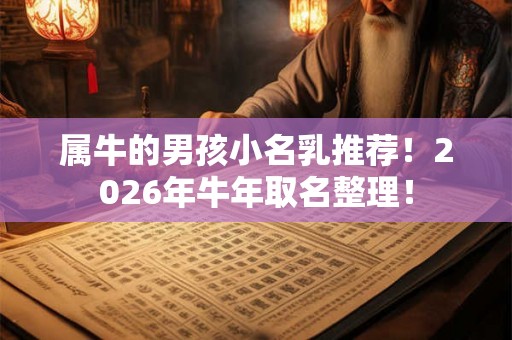 属牛的男孩小名乳推荐!2026年牛年取名整理! 属牛的男孩小名乳推荐!2026年牛年取名整理!