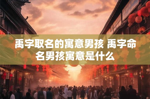 禹字取名的寓意男孩 禹字命名男孩寓意是什么 禹字取名的寓意男孩 禹字命名男孩寓意是什么