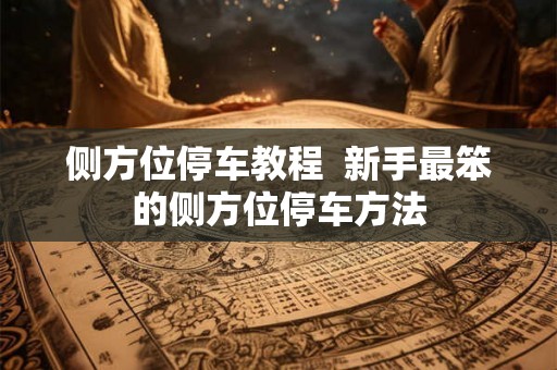 侧方位停车教程  新手最笨的侧方位停车方法