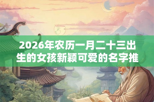 2026年农历一月二十三出生的女孩新颖可爱的名字推荐