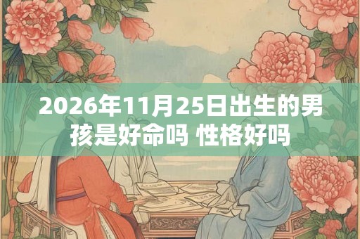 2026年11月25日出生的男孩是好命吗 性格好吗