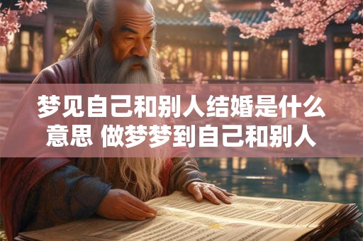 梦见自己和别人结婚是什么意思 做梦梦到自己和别人结婚好不好