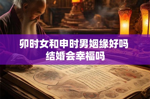 卯时女和申时男姻缘好吗 结婚会幸福吗 卯时女和申时男姻缘好吗 结婚会幸福吗