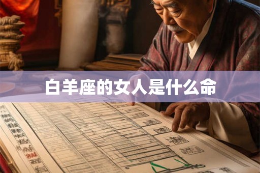 白羊座的女人是什么命
