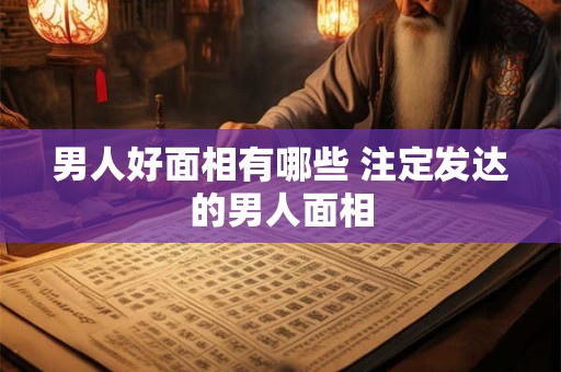 男人好面相有哪些 注定发达的男人面相