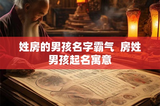 姓房的男孩名字霸气  房姓男孩起名寓意