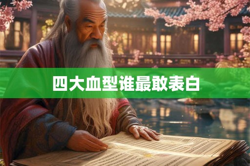 四大血型谁最敢表白 四大血型谁最敢表白
