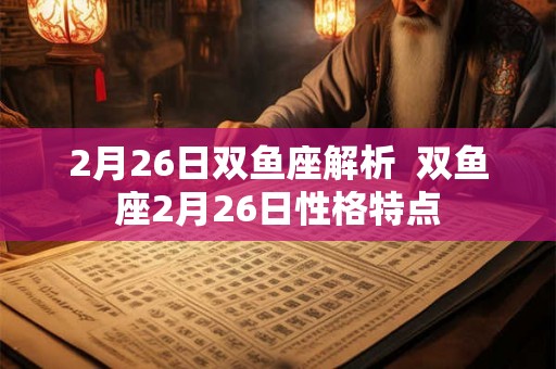 2月26日双鱼座解析  双鱼座2月26日性格特点