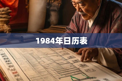1984年日历表 1984年日历表