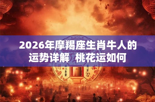 2026年摩羯座生肖牛人的运势详解 桃花运如何 2026年摩羯座生肖牛人的运势详解 桃花运如何