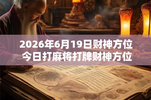 2026年6月19日财神方位 今日打麻将打牌财神方位