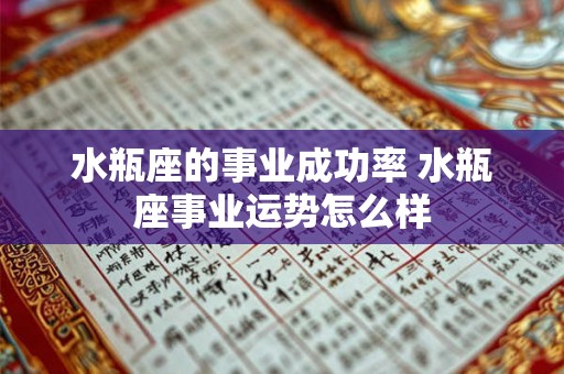 水瓶座的事业成功率 水瓶座事业运势怎么样