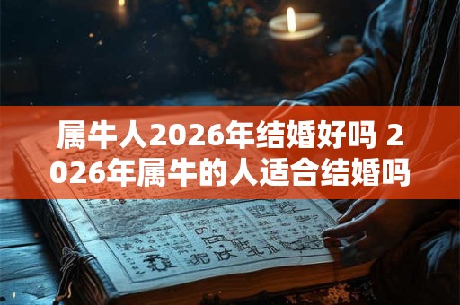 属牛人2026年结婚好吗 2026年属牛的人适合结婚吗