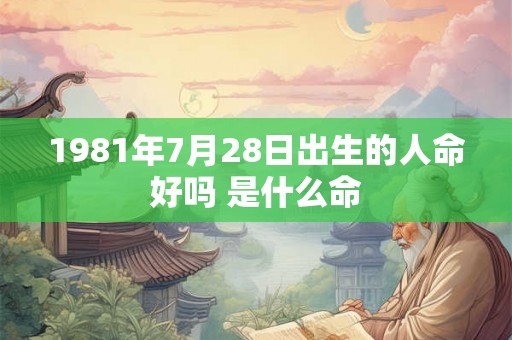 1981年7月28日出生的人命好吗 是什么命