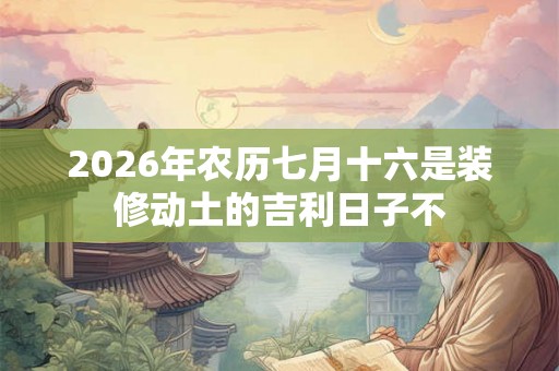 2026年农历七月十六是装修动土的吉利日子不 2026年农历七月十六是装修动土的吉利日子不