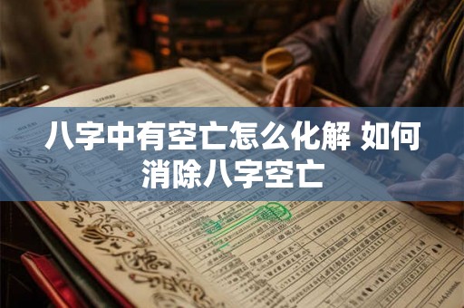 八字中有空亡怎么化解 如何消除八字空亡