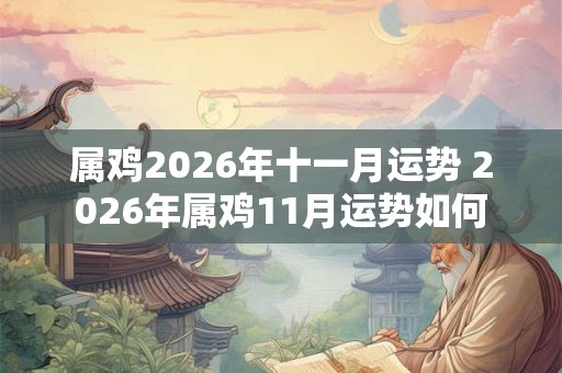 属鸡2026年十一月运势 2026年属鸡11月运势如何