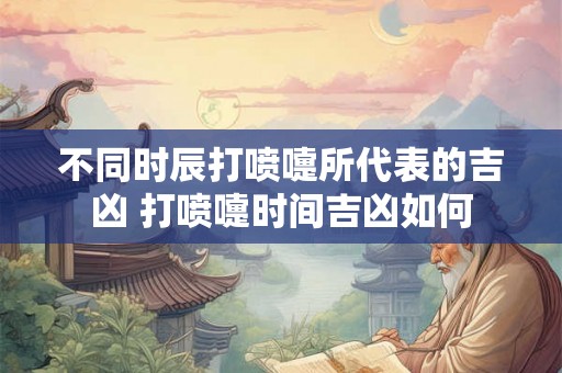 不同时辰打喷嚏所代表的吉凶 打喷嚏时间吉凶如何 不同时辰打喷嚏所代表的吉凶 打喷嚏时间吉凶如何
