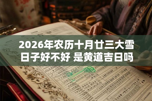 2026年农历十月廿三大雪日子好不好 是黄道吉日吗