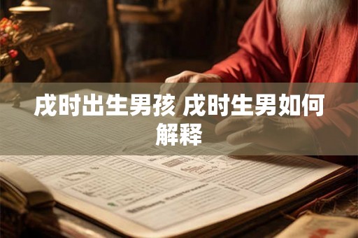 戌时出生男孩 戌时生男如何解释 戌时出生男孩 戌时生男如何解释