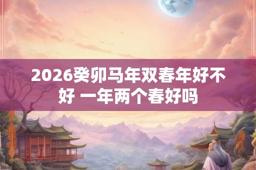 2026癸卯马年双春年好不好 一年两个春好吗 2026癸卯马年双春年好不好 一年两个春好吗