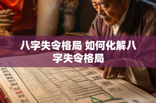 八字失令格局 如何化解八字失令格局