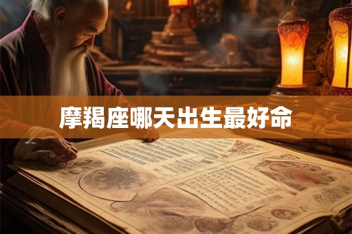 摩羯座哪天出生最好命