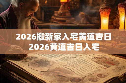 2026搬新家入宅黄道吉日 2026黄道吉日入宅 2026搬新家入宅黄道吉日 2026黄道吉日入宅