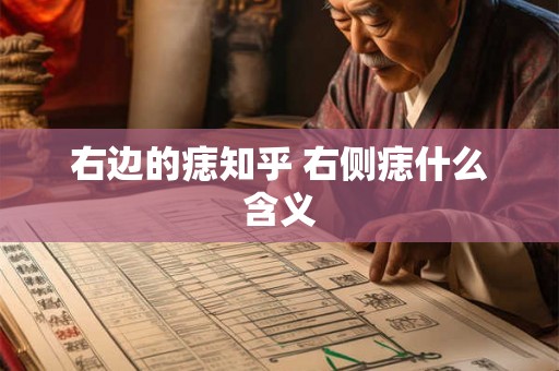 右边的痣知乎 右侧痣什么含义
