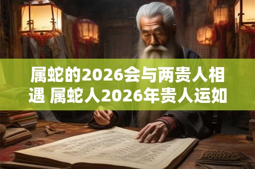 属蛇的2026会与两贵人相遇 属蛇人2026年贵人运如何