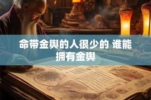 命带金舆的人很少的 谁能拥有金舆 命带金舆的人很少的 谁能拥有金舆