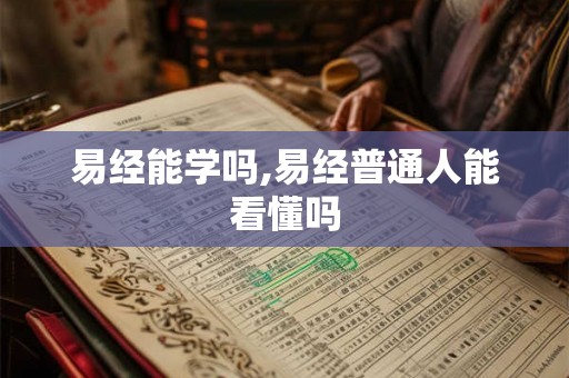 易经能学吗,易经普通人能看懂吗