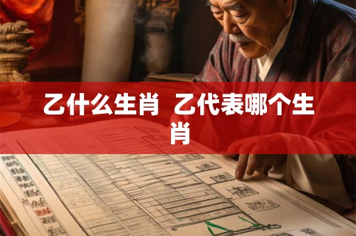 乙什么生肖 乙代表哪个生肖 乙什么生肖 乙代表哪个生肖