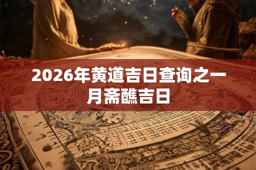 2026年黄道吉日查询之一月斋醮吉日