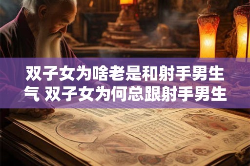 双子女为啥老是和射手男生气 双子女为何总跟射手男生气 双子女为啥老是和射手男生气 双子女为何总跟射手男生气