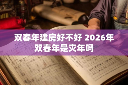 双春年建房好不好 2026年双春年是灾年吗 双春年建房好不好 2026年双春年是灾年吗