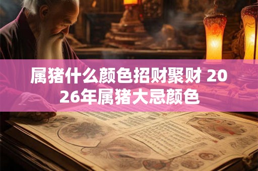 属猪什么颜色招财聚财 2026年属猪大忌颜色