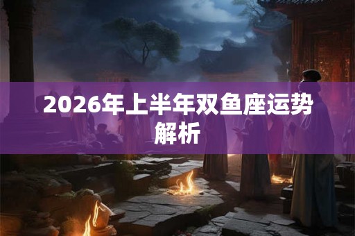 2026年上半年双鱼座运势解析 2026年上半年双鱼座运势解析