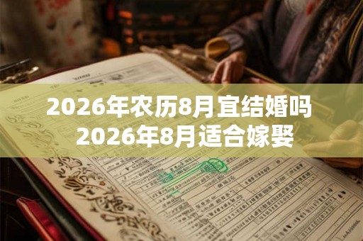 2026年农历8月宜结婚吗  2026年8月适合嫁娶