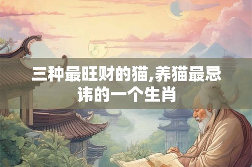 三种最旺财的猫,养猫最忌讳的一个生肖