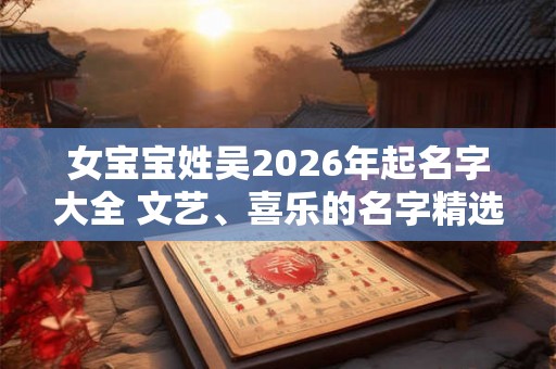 女宝宝姓吴2026年起名字大全 文艺、喜乐的名字精选