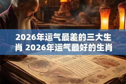 2026年运气最差的三大生肖 2026年运气最好的生肖 2026年运气最差的三大生肖 2026年运气最好的生肖
