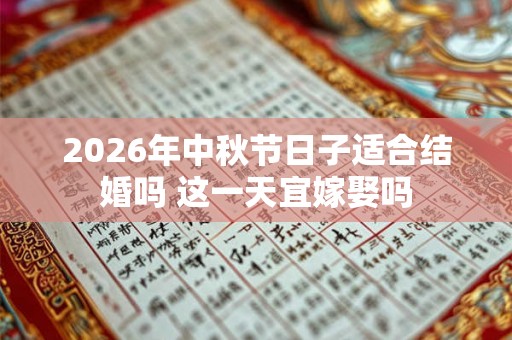 2026年中秋节日子适合结婚吗 这一天宜嫁娶吗